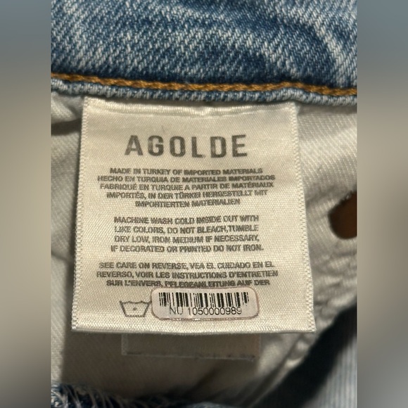 AGOLDE Pinch Waist High Rise Straight Jeans Size 29 Light Wash - Picture 7 of 10
